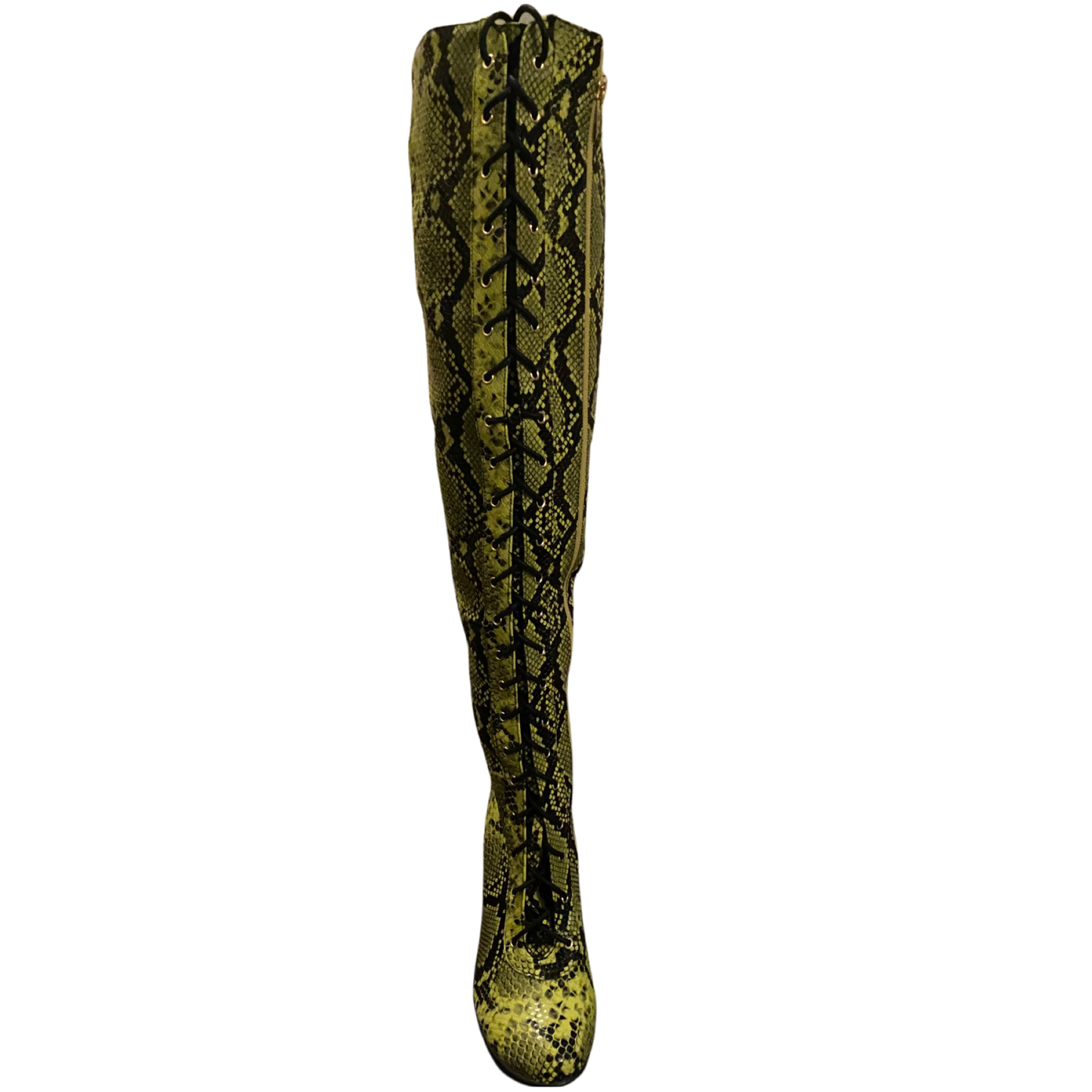 Neon Snake print boots