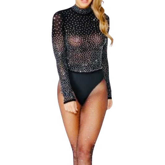 Sheer Studded Body Suit