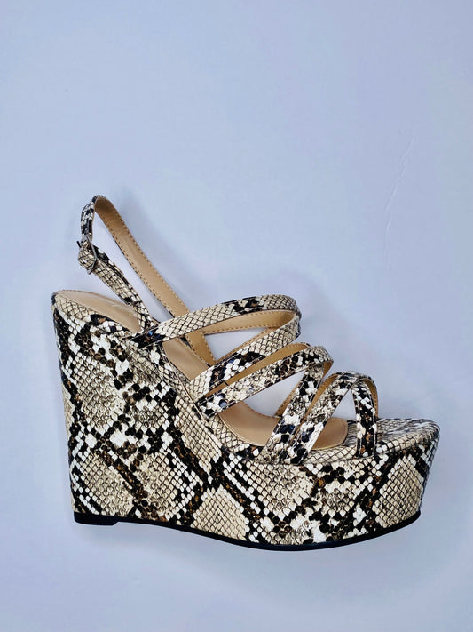 Snake Print Wedge heel